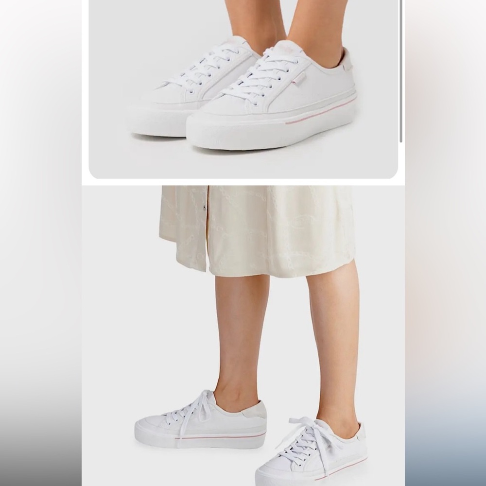 COACH Women Optic White Citysole Platform Leather Sneaker